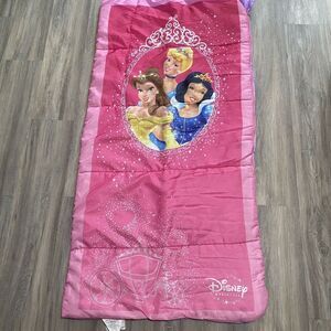 Disney Princess Sleeping Beauty Belle Snow White Pink Purple Sleeping Bag 54x27"